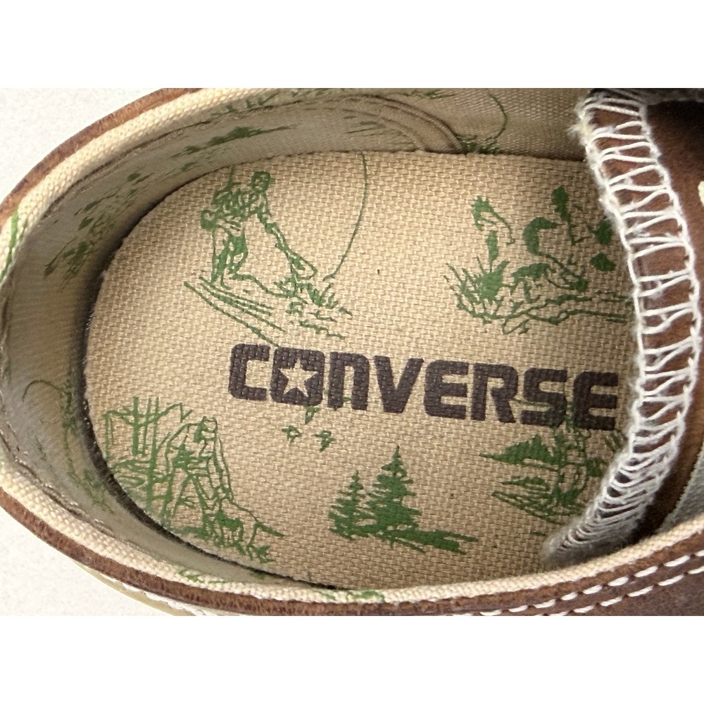 Converse All Star Brown Leather Low Top Sneakers 118992 Mens 8 Womens 10 - Picture 13 of 14